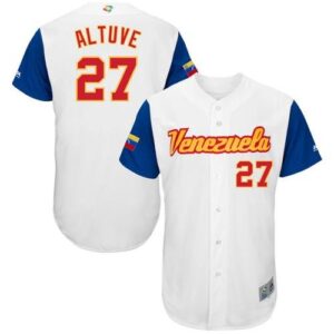 Team Venezuela #27 Jose Altuve White 2017 World Baseball Classic Stitched Jersey