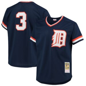 Alan Trammell #3 Detroit Tigers Mitchell & Ness Authentic Batting Practice Jersey - Navy