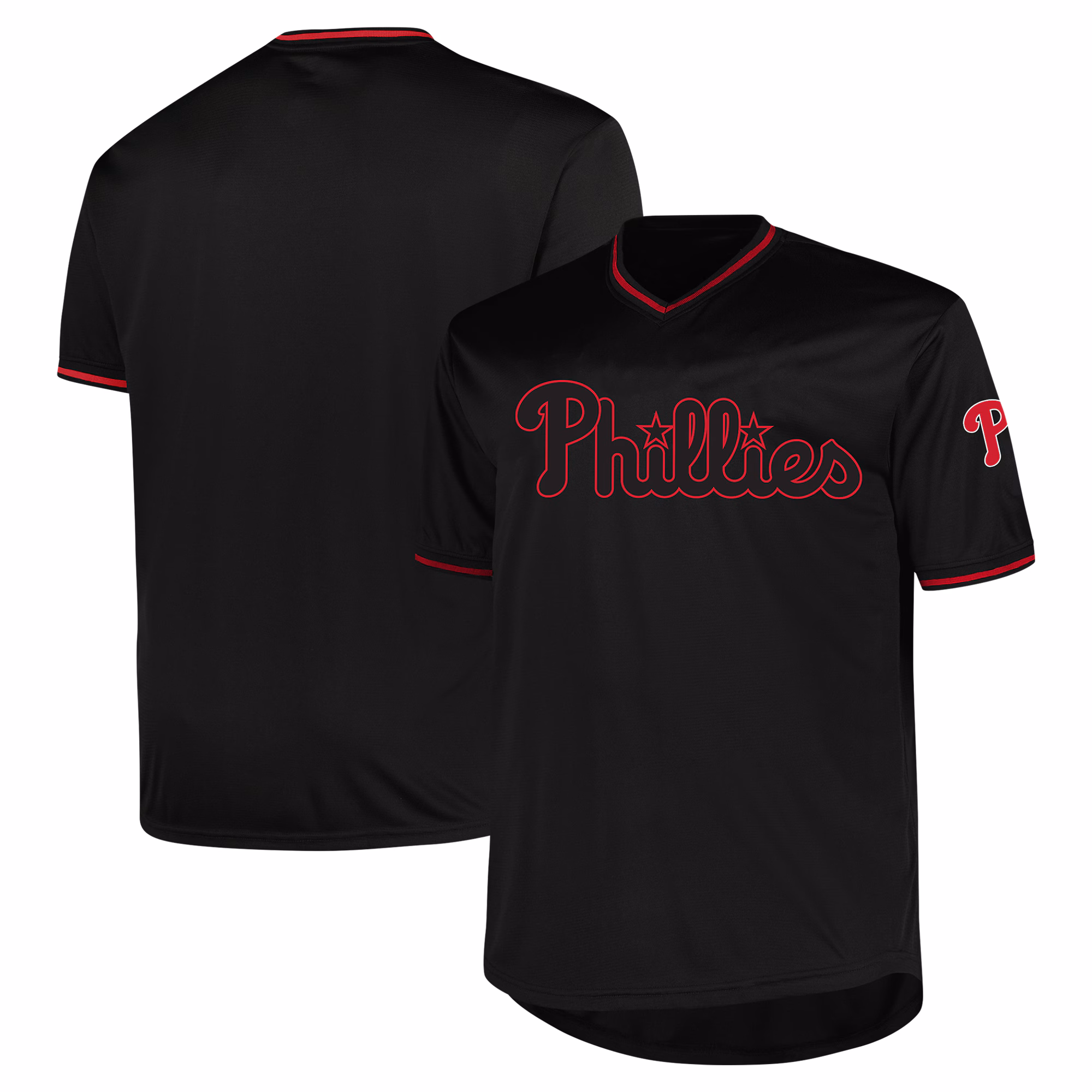 Philadelphia Phillies Profile Black Big & Tall Pop Fashion Jersey