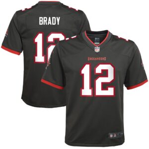 Tom Brady Tampa Bay Buccaneers  Youth Alternate Game Jersey - Pewter