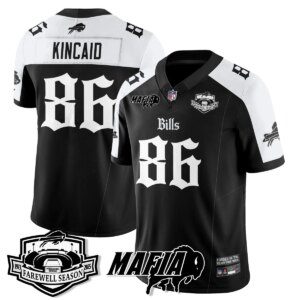 Dalton Kincaid #86 Buffalo Bills BUF Mafia Gothic Vapor Limited Jersey - Farewell Highmark Patch - All Stitched