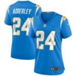 Nasir Adderley Los Angeles Chargers  Women's Game Jersey - Powder Blue