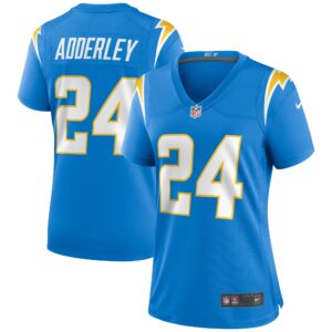 Nasir Adderley Los Angeles Chargers  Women's Game Jersey - Powder Blue