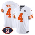 D'Andre Swift #4 Chicago Bears CHI Dick Butkus Patch Throwback Vapor Limited Jersey - All Stitched
