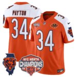 Walter Payton #34 Chicago Bears CHI 2025 NFC North Champions Patch Jersey V2 - All Stitched