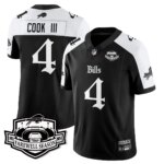 James Cook III #4 Buffalo Bills BUF Gothic Vapor Limited Jersey - Farewell Highmark Patch - All Stitched
