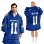 Adult 11 Seattle Football Unisex Blanket Hoodie
