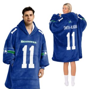 Adult 11 Seattle Football Unisex Blanket Hoodie
