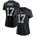 Women's Davante Adams Black Las Vegas Raiders Player Name & Number T-Shirt