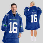 Adult 16 Seattle Football Unisex Blanket Hoodie