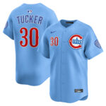 Men's Chicago Cubs Kyle Tucker Baby Blue 2nd Alternate Limited Player Jersey