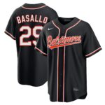Samuel Basallo #29 Baltimore Orioles Fashion Replica Black Out Jersey - Black