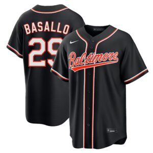 Samuel Basallo #29 Baltimore Orioles Fashion Replica Black Out Jersey - Black