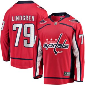 Charlie Lindgren Washington Capitals Home Breakaway Player Jersey - Red