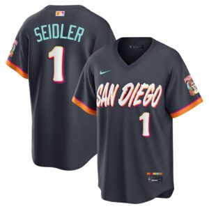 Peter Seidler #1 San Diego Padres Obsidian 2026 City Connect Stadium Jersey