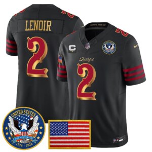 Deommodore Lenoir #2 San Francisco 49ers United States 250th Anniversary Patch Vapor Limited Jersey - All Stitched