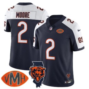 DJ Moore #2 Chicago Bears CHI Honor Virginia Halas McCaskey Jersey - All Stitched