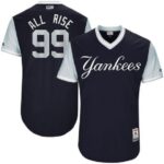 Men's New York Yankees #99 Aaron Judge All Rise Majestic Navy 2017 Players Weekend Jersey