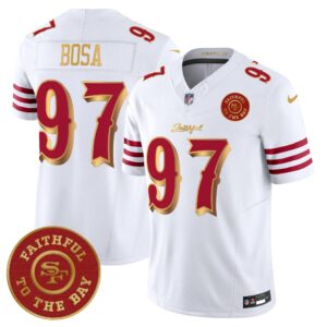 San Francisco 49ers Nick Bosa # 97 SF "Rivalries" Vapor Limited Jersey - Faithful To The Bay Patch - All Stitched