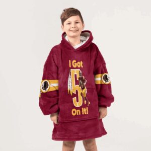Kid 5 Washington Football Unisex Blanket Hoodie