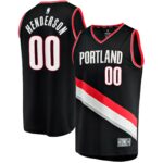 Scoot Henderson Portland Trail Blazers  2023 Draft First Round Pick Fast Break Replica Jersey - Icon Edition - Black