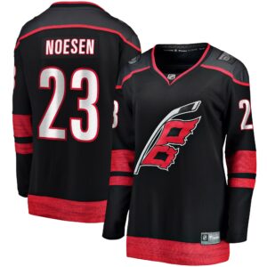 Stefan Noesen Carolina Hurricanes Women's Home Breakaway Player Jersey - Black