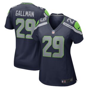 Wayne Gallman Seattle Seahawks  Women's Home Game Player Jersey - College Navy