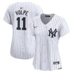 Women's New York Yankees Anthony Volpe #11 White Home Limited Player Jersey