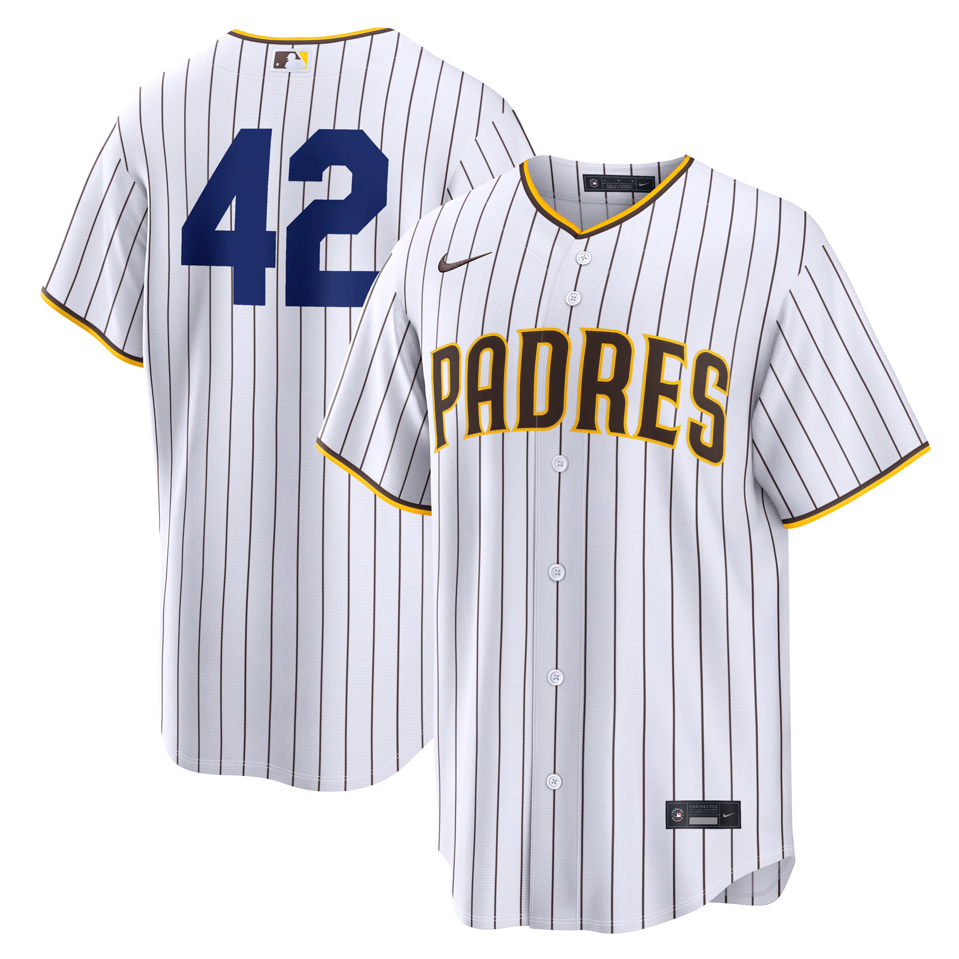 Men's San Diego Padres White Home 2026 Jackie Robinson Day Replica Jersey