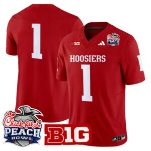 Team #1 Ndiana Hoosiers IH 2026 Peach Bowl Vapor Limited Jersey - All Stitched