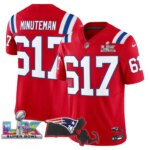 Minuteman #617 New England Patriots Super Bowl LX Patch Vapor Limited Game Jersey - All Stitched