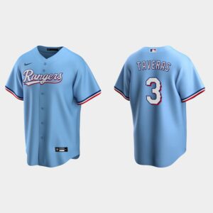 Men's Texas Rangers #3 Leody Taveras Light Blue Alternate Jersey
