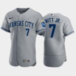 Men's Kansas City Royals #7 Bobby Witt Jr. 2022 Gray Jersey