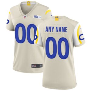 Los Angeles Rams Women's Custom Game Jersey - Bone