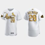Men's St. Louis Cardinals #28 Nolan Arenado 2022 All-Star Game Flex Base Jersey - White Gold