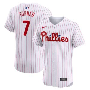 Philadelphia Phillies Trea Turner #7 White Home Elite Jersey