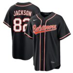 Jeremiah Jackson #82 Baltimore Orioles Fashion Replica Black Out Jersey - Black