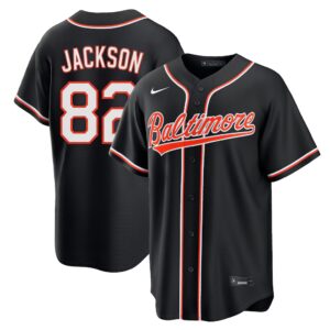 Jeremiah Jackson #82 Baltimore Orioles Fashion Replica Black Out Jersey - Black