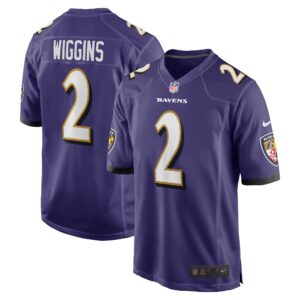 Nate Wiggins Baltimore Ravens 2024 Draft First Round Pick Player Game Jersey - Purple