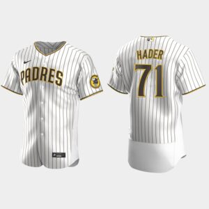 Men's San Diego Padres #71 Josh Hader Flex Base Alternate Jersey - White Brown