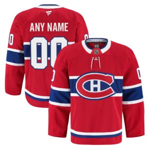 Men's Montreal Canadiens Red Home Authentic Pro Custom #00 Jersey
