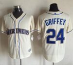 Seattle Mariners #24 Ken Griffey Cream New Cool Base Stitched Jersey