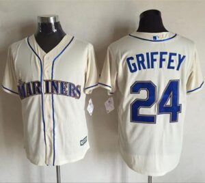 Seattle Mariners #24 Ken Griffey Cream New Cool Base Stitched Jersey