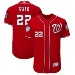 Men's Washington Nationals #22 Juan Soto Majestic Scarlet 2019 Spring Training Flex Base Player Jersey
