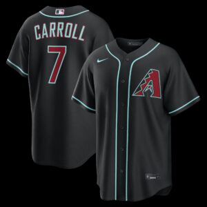 Arizona Diamondbacks Corbin Carroll #7 Black Alternate Replica Jersey