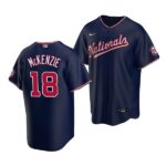 Men's Washington Nationals #18 Jared McKenzie 2022 Draft Jersey Navy Alternate