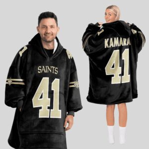 Adult 41 New Orleans Football Unisex Blanket Hoodie