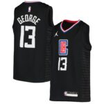 Paul George LA Clippers  Youth 2020/21 Swingman Player Jersey - Black - Statement Edition