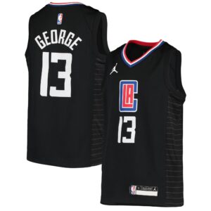 Paul George LA Clippers  Youth 2020/21 Swingman Player Jersey - Black - Statement Edition