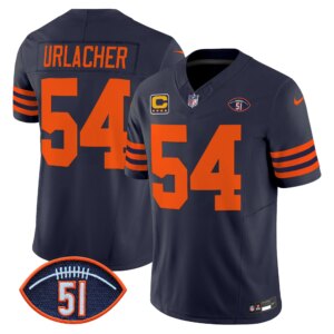 Brian Urlacher #54 Chicago Bears CHI Dick Butkus Patch Throwback Vapor Limited Jersey - All Stitched